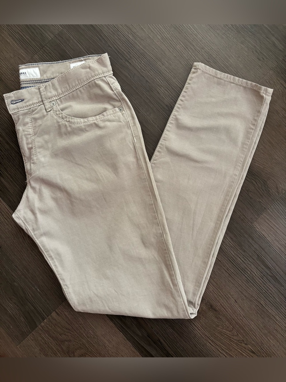Brax Men's Beige/Tan Cadiz Straight Fit Sz 33 Length 34